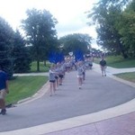 color guard leads the way